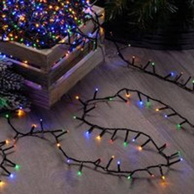 Festive 37.4m Indoor & Outdoor Sparkle Light String Lights 1500 Multi-Coloured LEDs