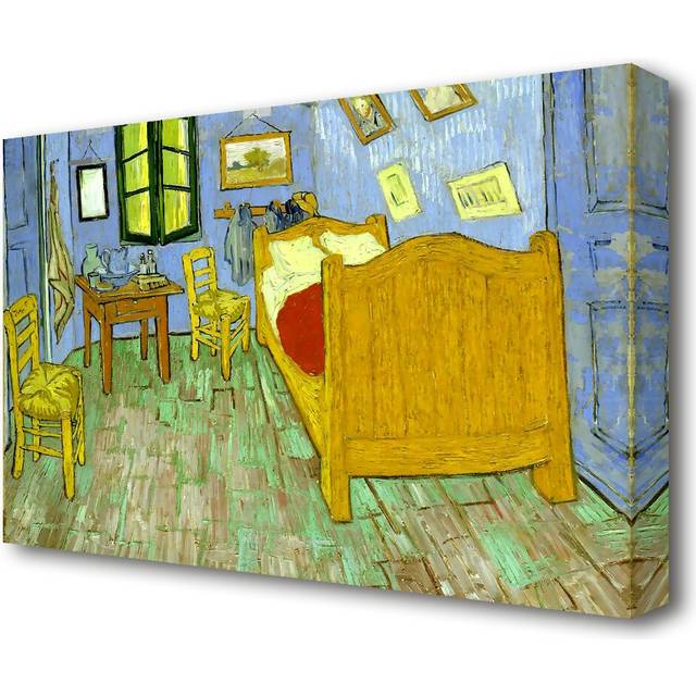 'Vincents Bedroom' by Vincent Van Gogh Oil Painting Print on Wrapped Canvas (35.6 cm H x 50.8 cm W)