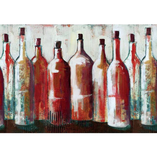 Wine a Line - Wrapped Canvas Painting Print (81cm H x 122cm W x 3.8cm D)