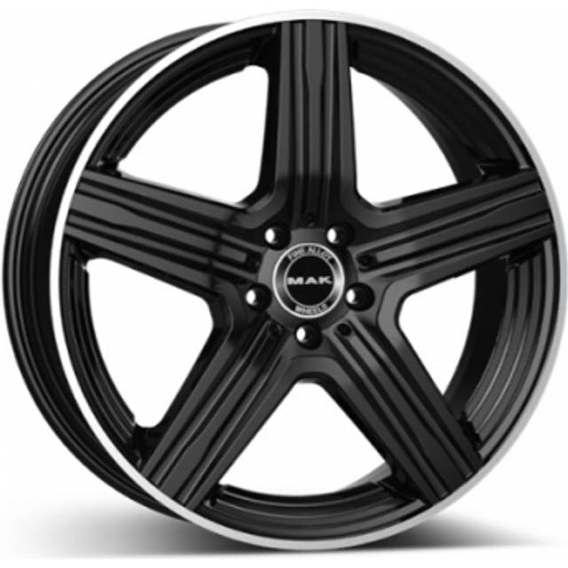 MAK Lewis Dark Black/polished Lip 9,5X20 5/112 ET57 CB66,6