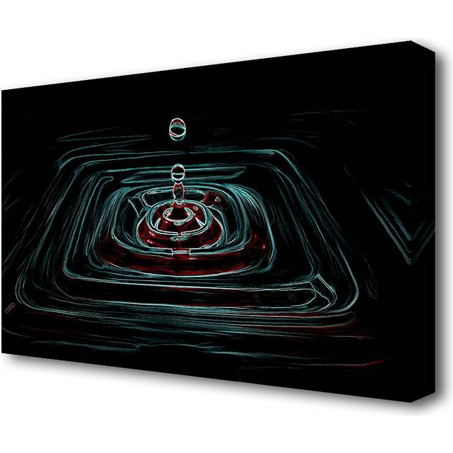 Water Squares - Wrapped Canvas Graphic Art Print (35.6 cm H x 50.8 cm W)
