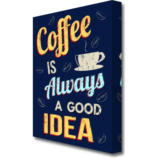 Coffee is Always a Good Idea Kitchen - Wrapped Canvas Typography Print (81.3 cm H x 50.8 cm W)
