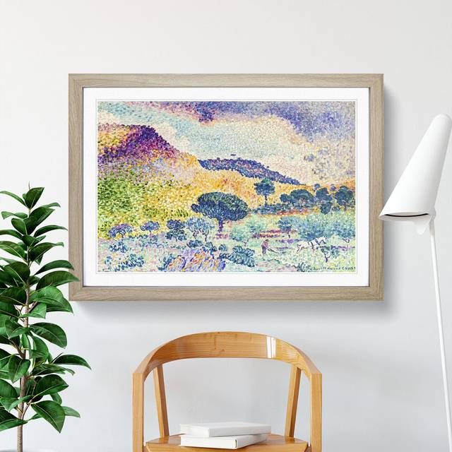 The Chain of the Moors by Henri-Edmond Cross - Picture Frame Painting - Oak Framed (48cm H x 65cm W x 2cm D)