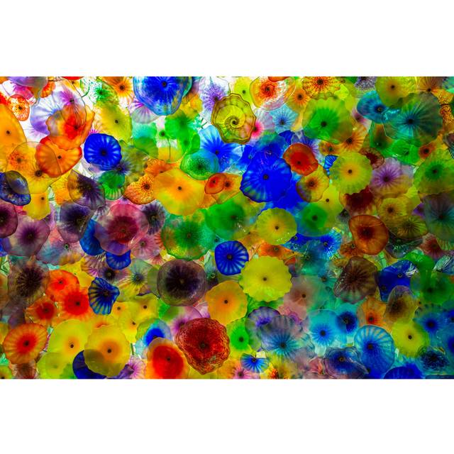 Artensia Ceiling Made Of Flower Lights by Piccaya - Wrapped Canvas Photograph (20cm H x 30cm W x 3.8cm D)