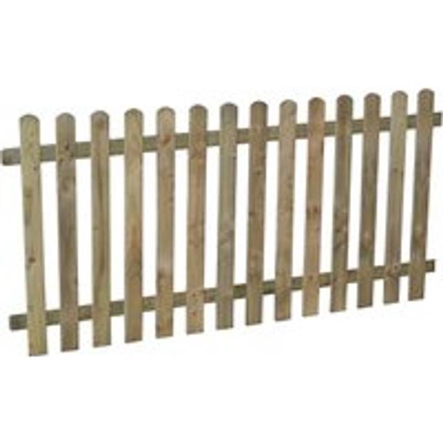 Heavy Duty Pale Fence Panel 6ft x 3ft (1.8m x 0.9m) - Pack of 5 - Treated Timber - Forest Garden