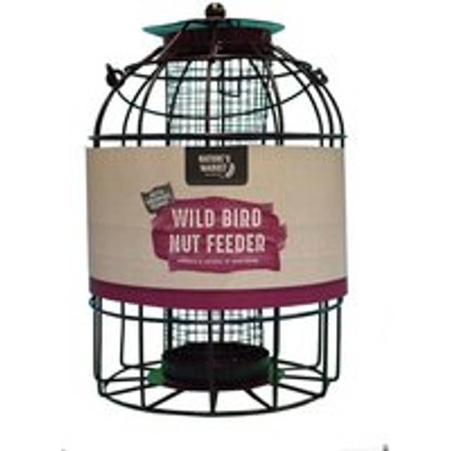 Natures Market 4 x Wild Bird Hanging Nut Feeder with Squirrel Guard