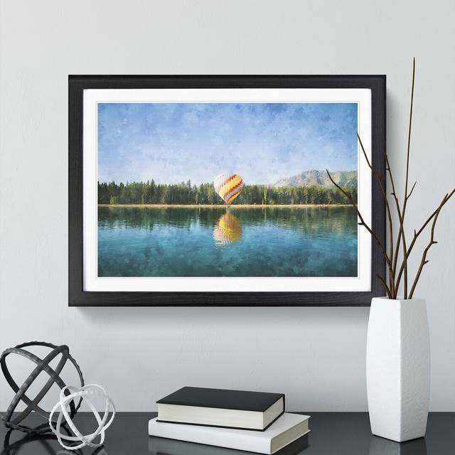 Hot Air Balloon Vol.1 - Picture Frame Painting - Black Framed (36cm H x 48cm W x 2cm D)