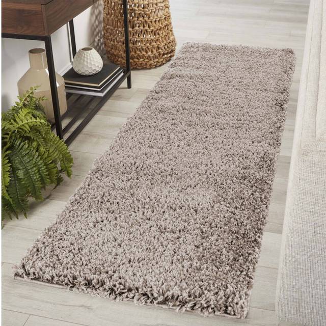 Desire Rugs Modern Plain Soft Shaggy Rug For Living Rooms - Stylish Area Rugs Light Beige 060x220cm, Cream