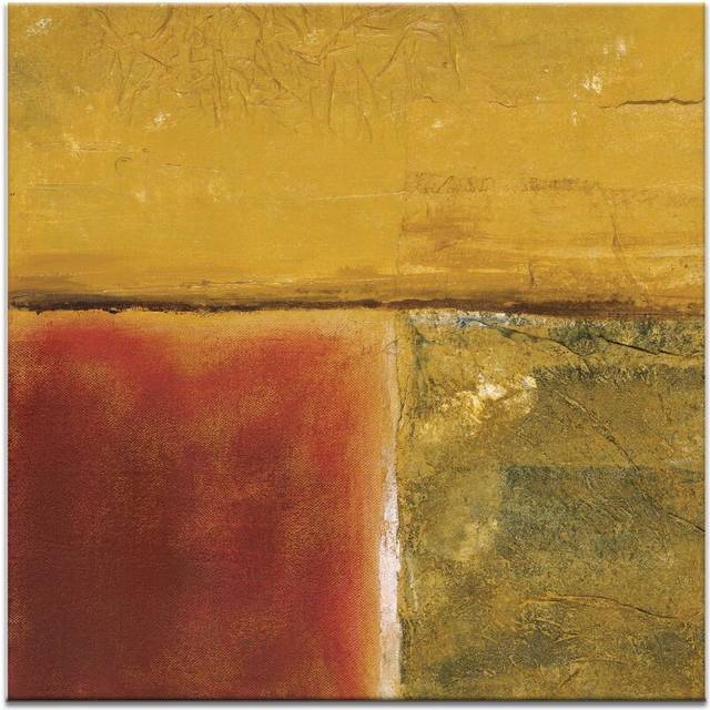Landmark by Teresa Ventura Art Print Wrapped on Canvas - Gold (102 cm H x 102 cm W)