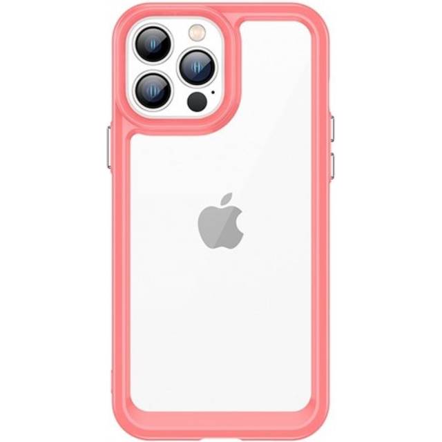 iPhone 12 Pro Max Mobilskal Outer Space Gel Frame - Röd