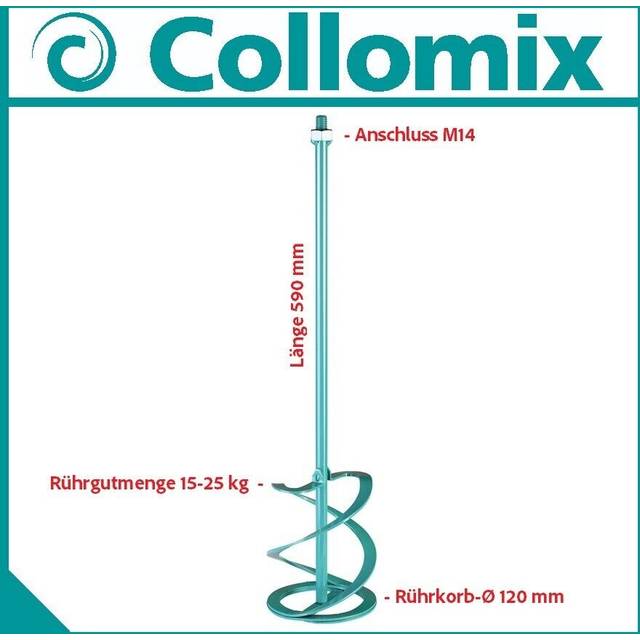 Rührer WK Rührkorb-Ø 120mm, L.590mm 15-25kg M14 COLLOMIX