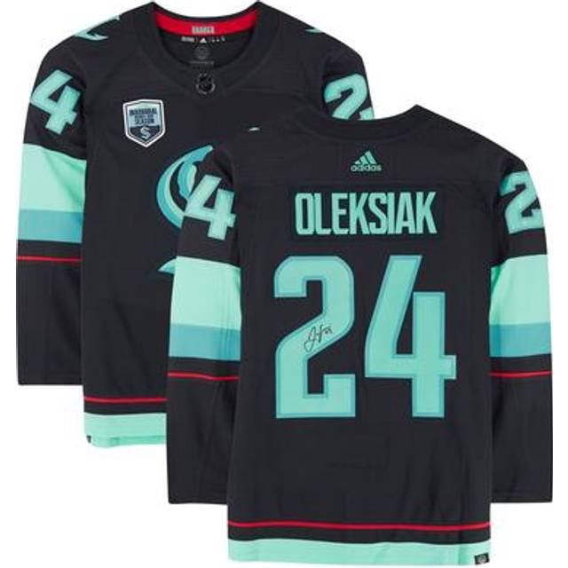 Jamie Oleksiak Deep Sea Blue Seattle Kraken Autographed adidas Authentic Jersey with Inaugural Season Jersey Patch