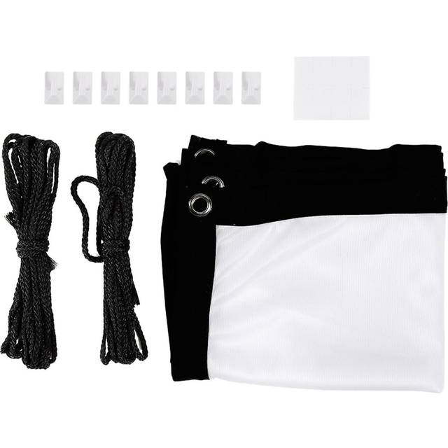 16:9 Thicken Portable Non Crease Soft White Polyester Projector Curtain Projection Screen(84in )