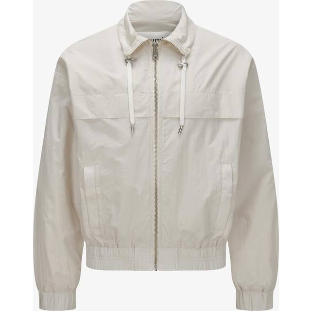 AMI Paris Off-White Zip Bomber Jacket - CHALK/193 - XXL
