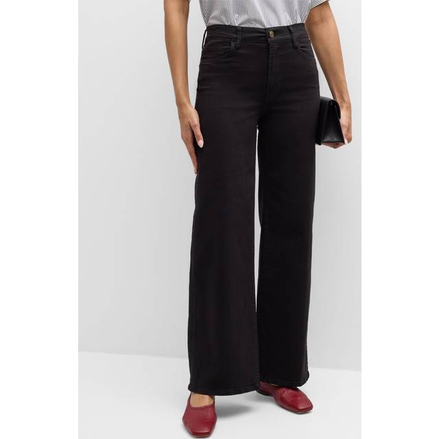 FRAME Le Slim Palazzo Wide Leg Jeans, Black