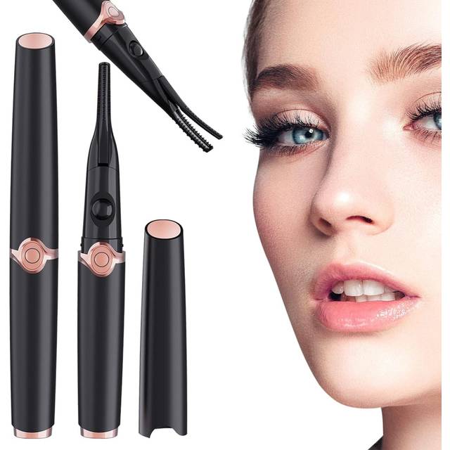 Electric Heated Eyelash Curler 2 in 1 Rechargeable Heated Lash Curler with 3 Temperature Gears Portable Heating Eyelash
