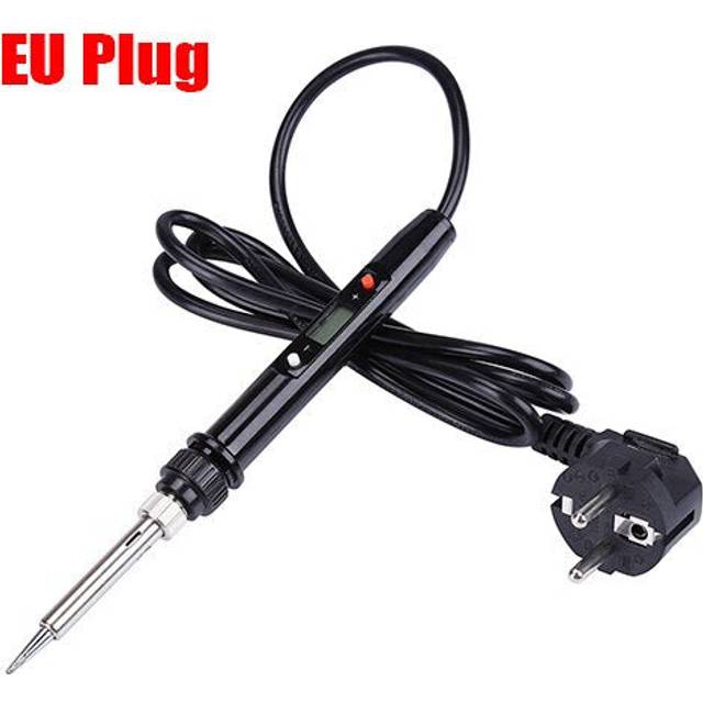 (Black EU Plug) 220V 80W LCD Digital Electrical Soldering Iron With Regulator Welding Iron Solder Fer a Souder BGA Soldering Tools
