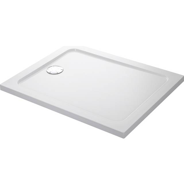 Mira Flight Low Flat Top Rectangular Shower Tray, Waste - 1000mm X 760mm - White Please Select Size: 1000x760mm