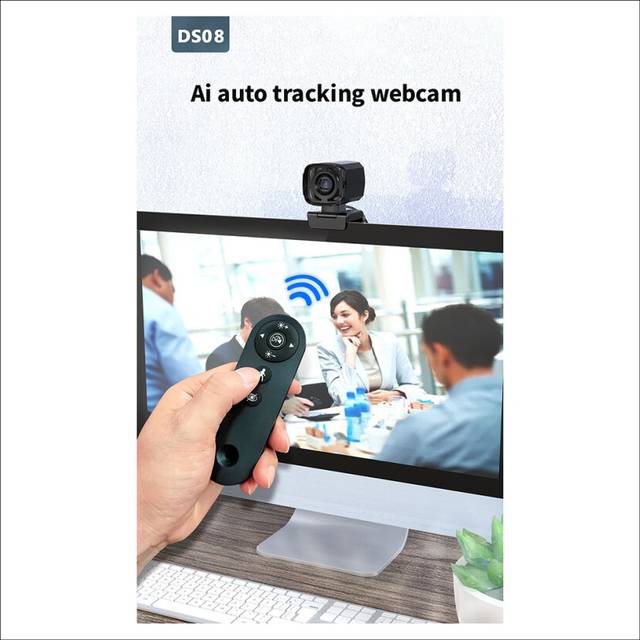 Webcam 1080P Auto Tracking Streaming Camera Mini Cameras Teaching Webcam 1080P 30Fps Webcam with Remote Control Camera