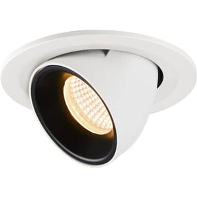 SLV Numinos Gimble S White / Black Recessed Ceiling Light 3000K 55°