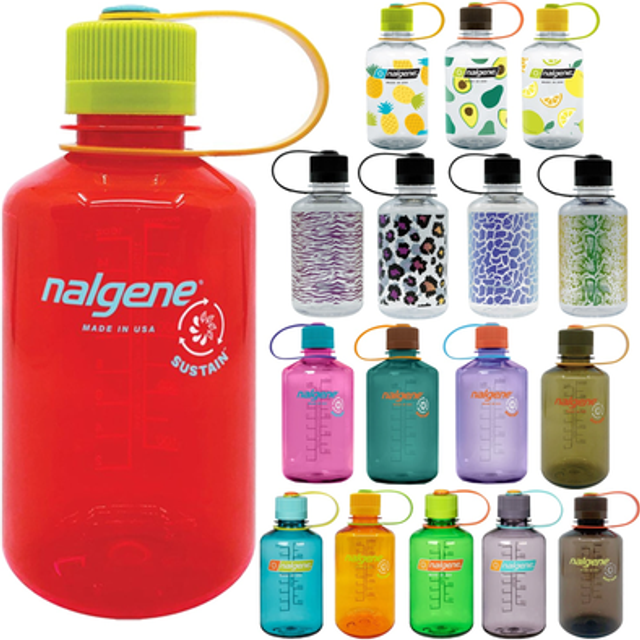 16oz Narrow Mouth Animal Print Bottles (Graphic: Cheetah Print) - Clear