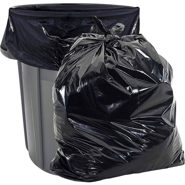 "Commander 42 Gallon 3 MIL Black Heavy Duty Contractor Bags - 33"""""""" x 45"""""""" - Pack of 20 - For Contractor  Industrial  & Commercial"