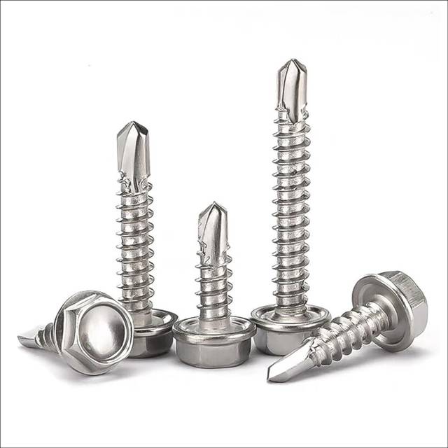 200PCS 8 x 1/2 Inch to 1-1/4 Inch Self Drilling Screws for Metal,Stainless Steel Sheet Screws,for Building and Repair