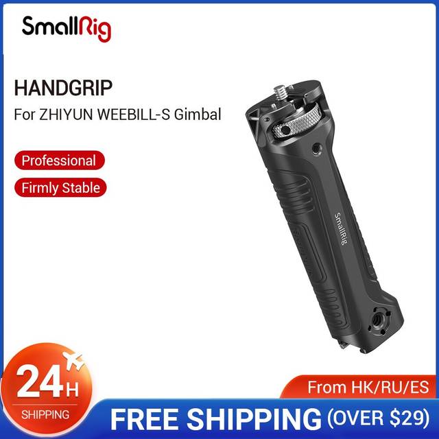 Smallrig handtag för zhiyun-tech weebill-s gimbal quick release handtag med kallskofäste & slits för bärrem 2636
