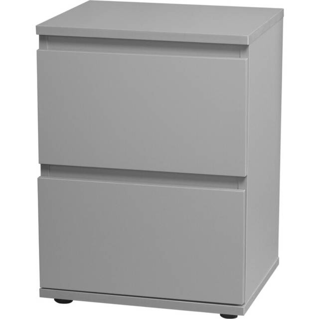 (Grey Carcass and Grey Drawers) 2 Drawer Wooden Bedside Cabinet Side Table