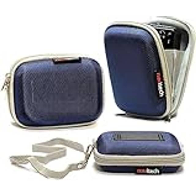 Navitech blue camera case for canon powershot v10