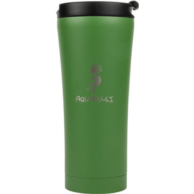 Aquapelli Vacuum Insulated Travel Coffee Mug  16 ounces  Willow Green