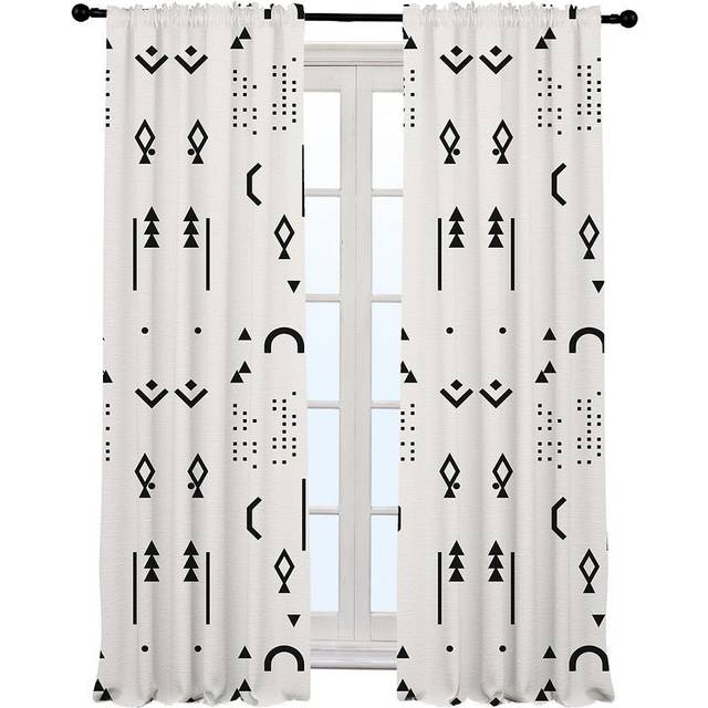 Arawn Semi Sheer Curtains - White (140cm Width x 350cm Drop)