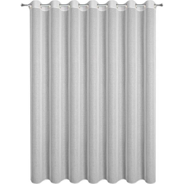 Lena 100% Polyester Sheers & Voiles Eyelet Curtain Panel - Blue (Width 250cm x height 250cm)