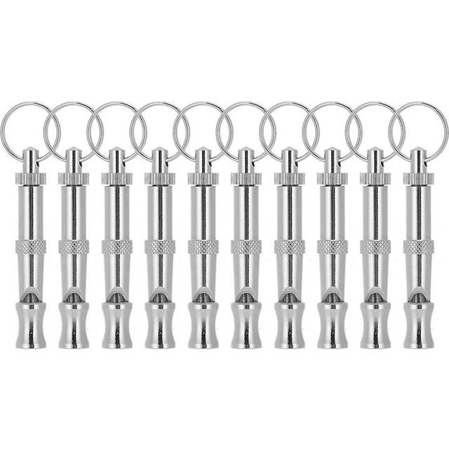 10PCS Adjustable Dog Whistle Trainer Sound Waves Stainless Steel Pet Training Supplies