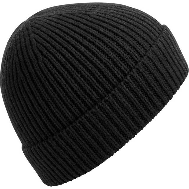 (One Size, Black) Beechfield Unisex Engineered Knit Ribbed Beanie