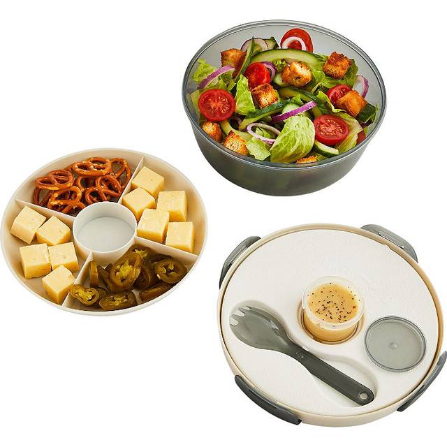 Lakeland Round Salad And Sandwich Lunch Box With Dividers 1.2L