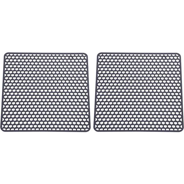 2X Silicone Sink Protector Mats,Dish Drying Mat Counter Protector, for Kitchen Utensils and Dishes(Gray)