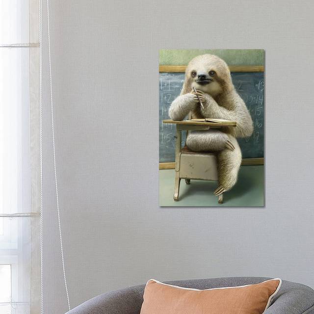 Sloth In Class ADL89 (66.04 cm H x 45.72 cm W x 1.91 cm D)