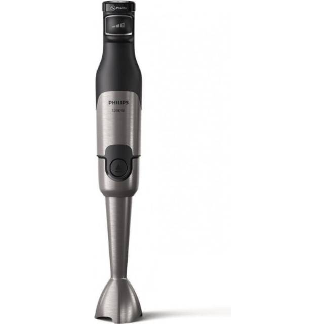 Philips 5000-Serie Stabmixer - 1200W Leistung. ProMix-Technologie. LED-Geschwindigkeitsanzeiger. Stufenlose Geschwindigkeitseinstellung. Kompaktes Design. Leicht zu reinigen. Schwarz (HR2681/00)