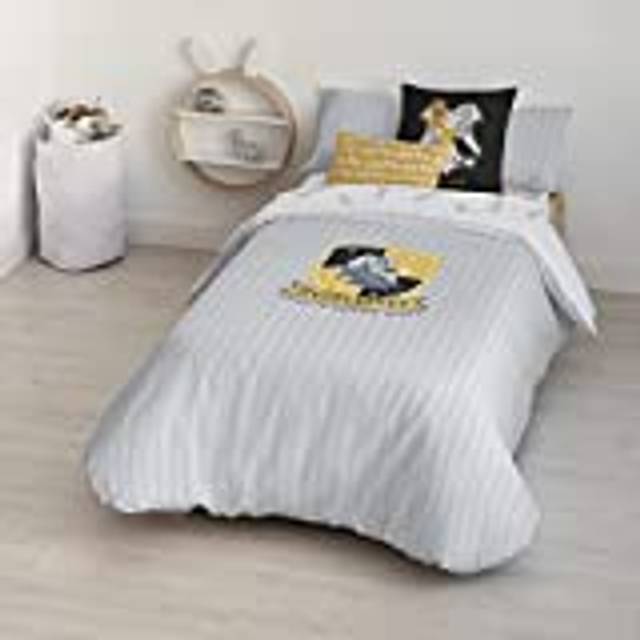 BELUM | Harry Potter påslakan, 100% bomull Modell Hufflepuff Sweet Påslakan för spjälsäng 100x120