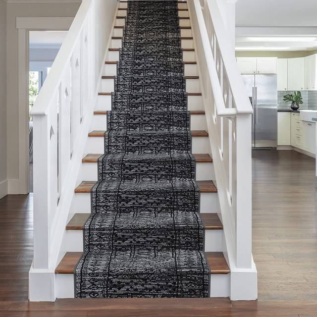 Bloomsbury Market Bansil Tufted Grey Stair Runner Grey Runner 450cm x 60cm