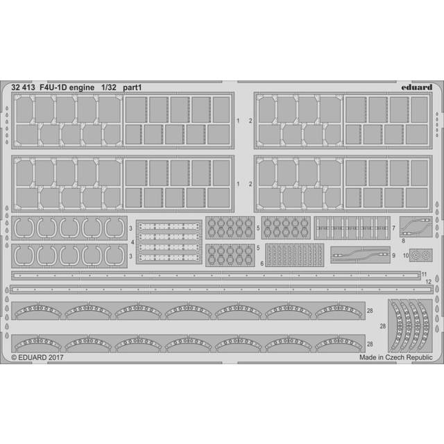 EDP32413 - Eduard Photoetch 1:32 - F4U-1D Corsair Engine (Tamiya)