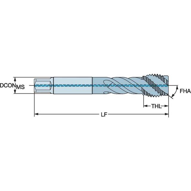 Sandvik Coromant T300-PM105DA-M24P1PM 300 Cutting Tap with Spiral Flutes