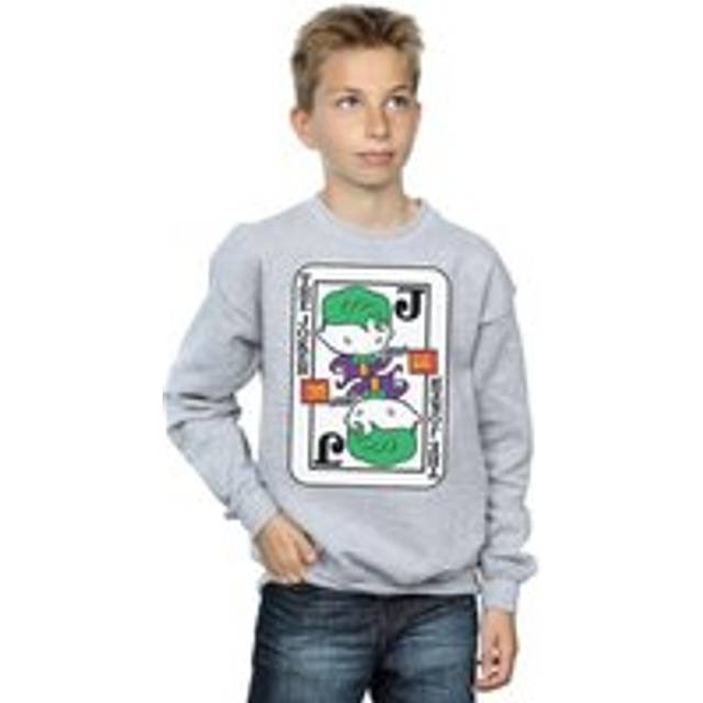 Chibi Joker Playing Card Sweatshirt - Grey - 12-13 Years