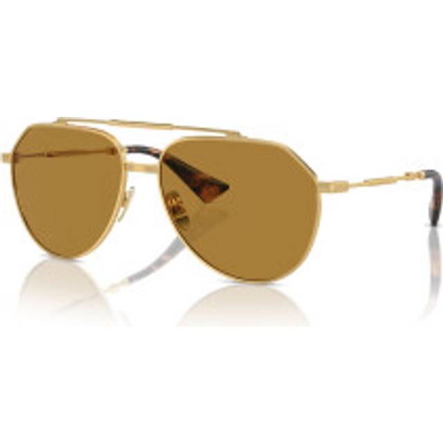 Dolce & Gabbana Man DG2302  02/53 Sunglasses Metal Gold Brown Pilot Normal