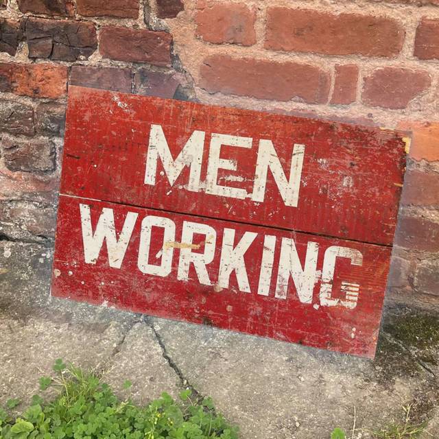 Kamili Men Working Metal Signs and Plaques (60cm H x 80cm W)