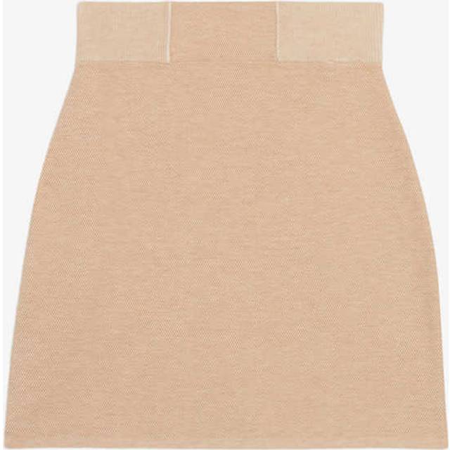 Claudie Pierlot Womens Naturels Ribbed-waistband Knitted Mini Skirt L