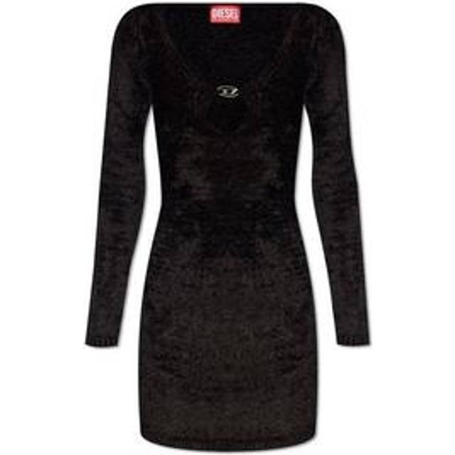 Diesel Woman Mini dress Black Size S Rayon, Nylon