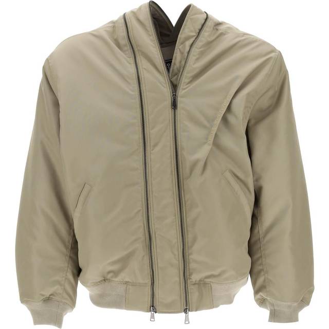 Y/Project Beige Double Zip Bomber Jacket - DARK BEIGE - XXS