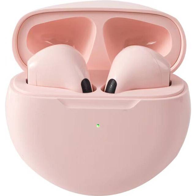 (a-Pro6 Pink) Pro6 TWS True Wireless Headphones with Microphone Bluetooth Earphones Sport Running Headset for Apple iPhone Xiaomi Pro6 Earbuds